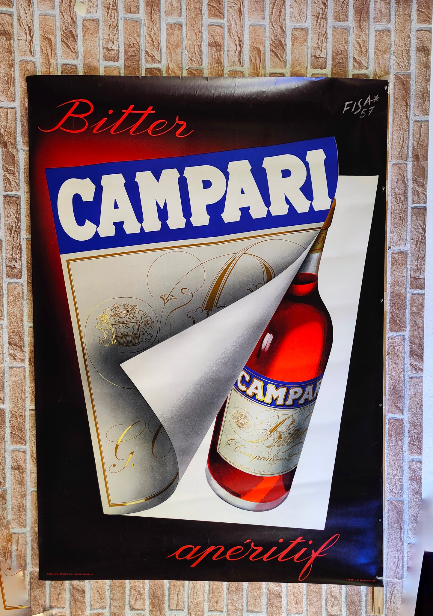 Manifesto originale pubblicitario - Bitter Campari Apéritif