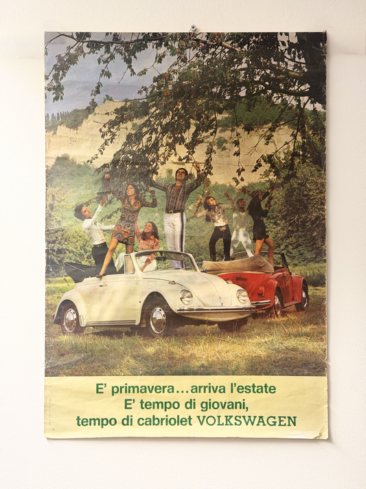 Manifesto pubblicitario originale - Volkswagen Maggiolone