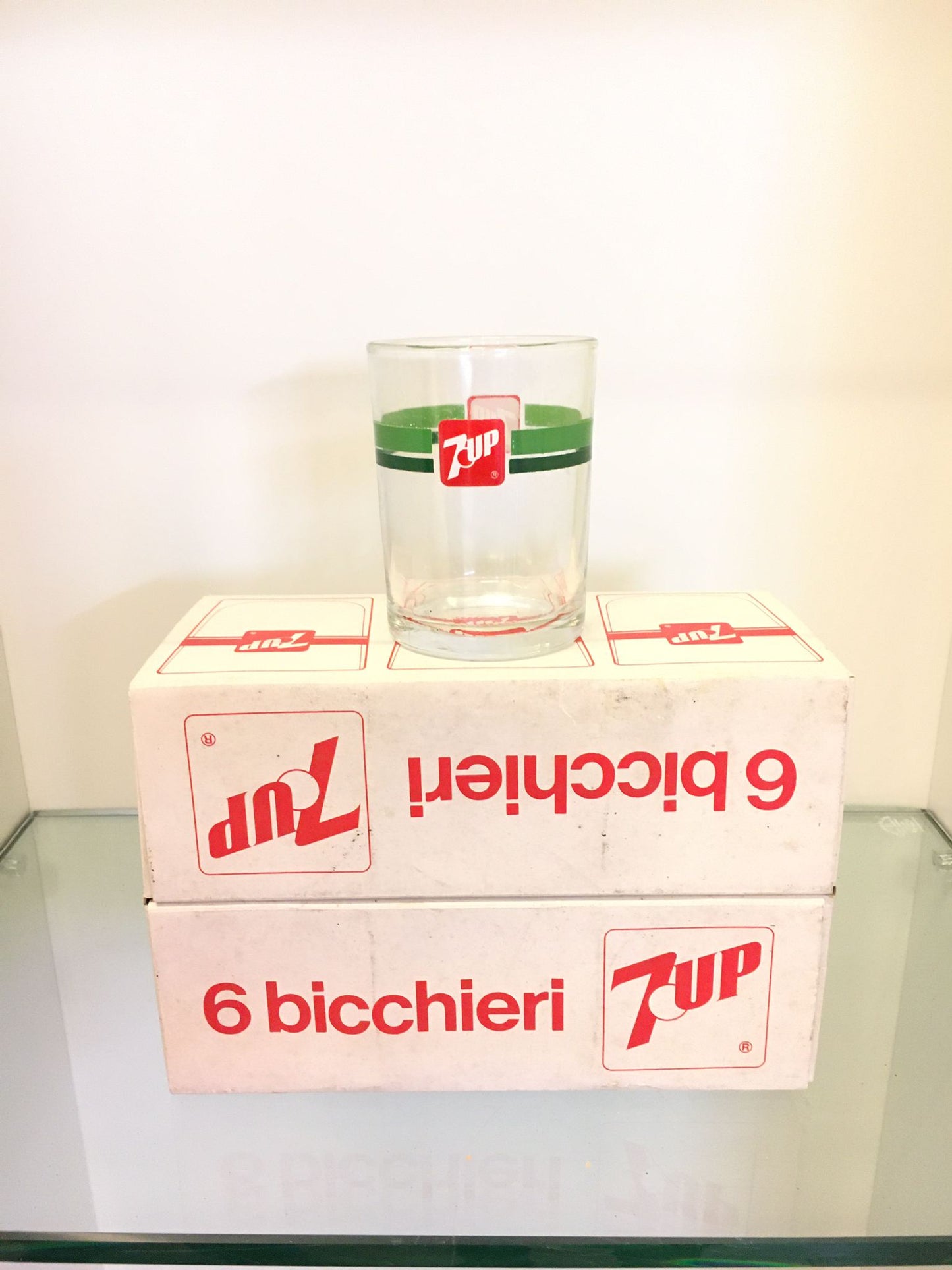 Confezione 6 bicchieri 7UP anni '70/'80 - TUC1688 Tortona4Arte