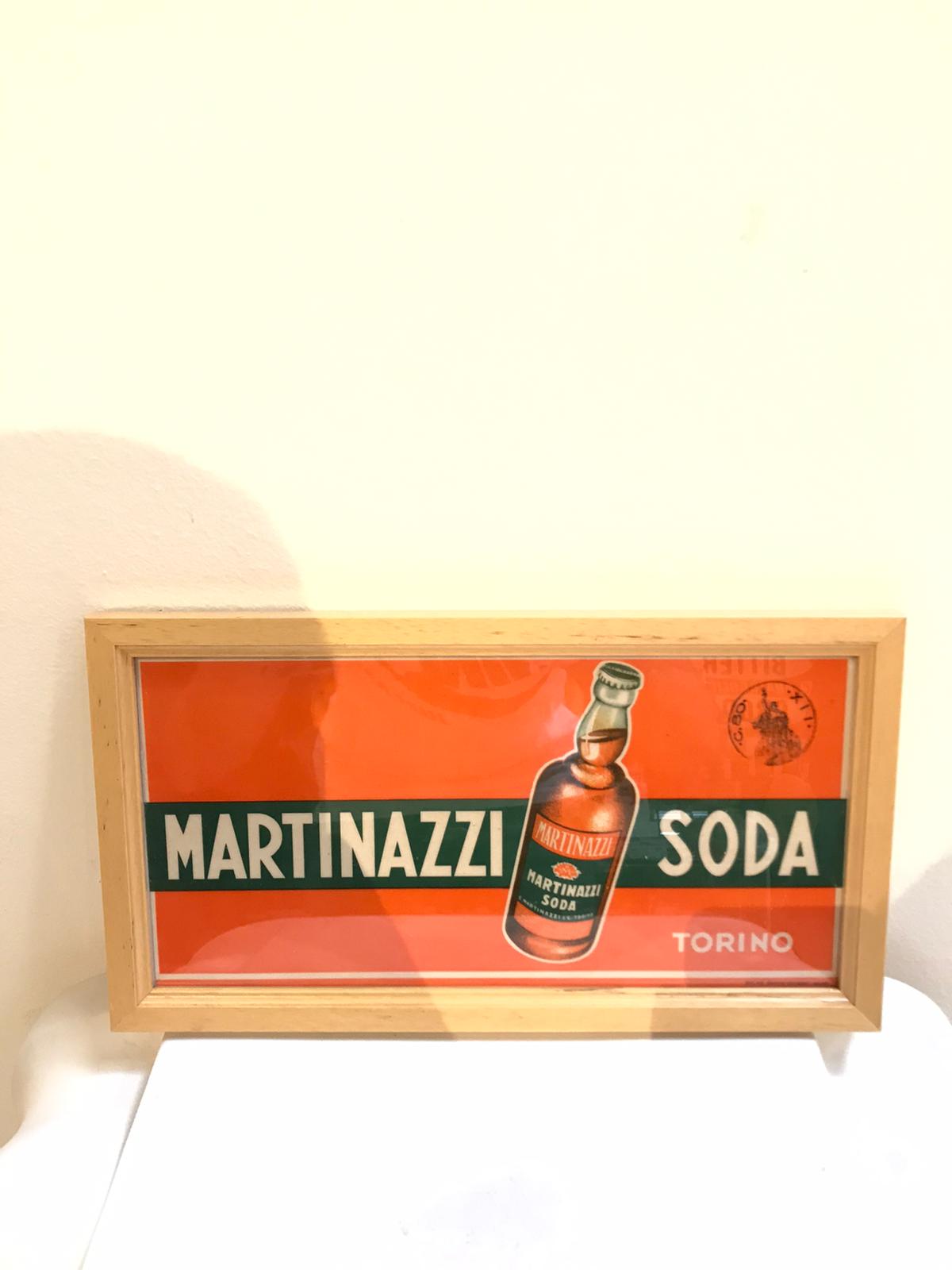 Cartoncino pubblicitario Martinazzi Soda Torino anni '60 - TUC1877 Tortona4Arte