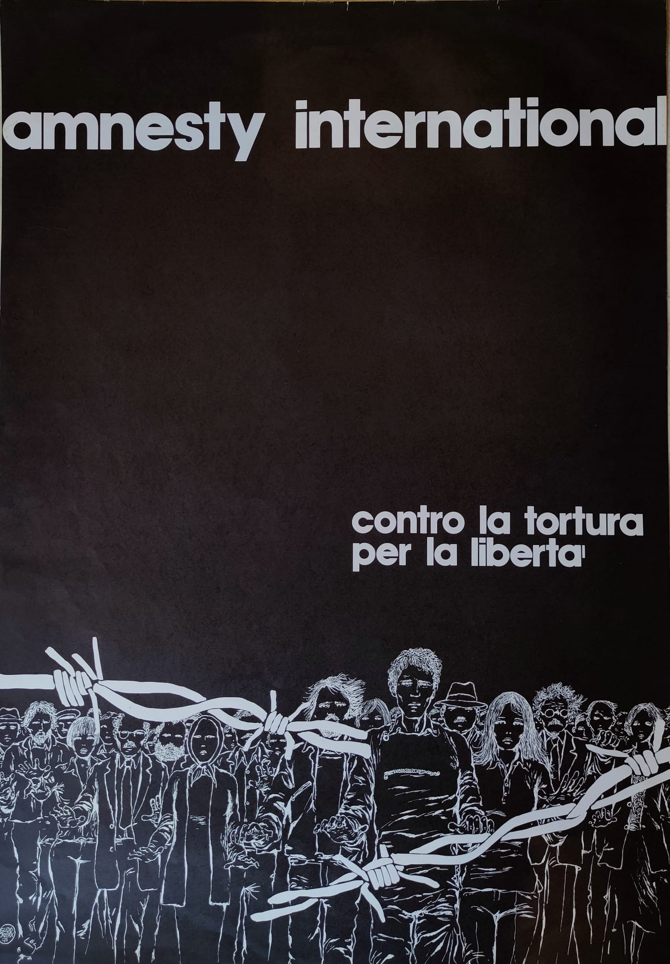 Manifesto pubblicitario Amnesty International - Crepax - '78 Tortona4Arte