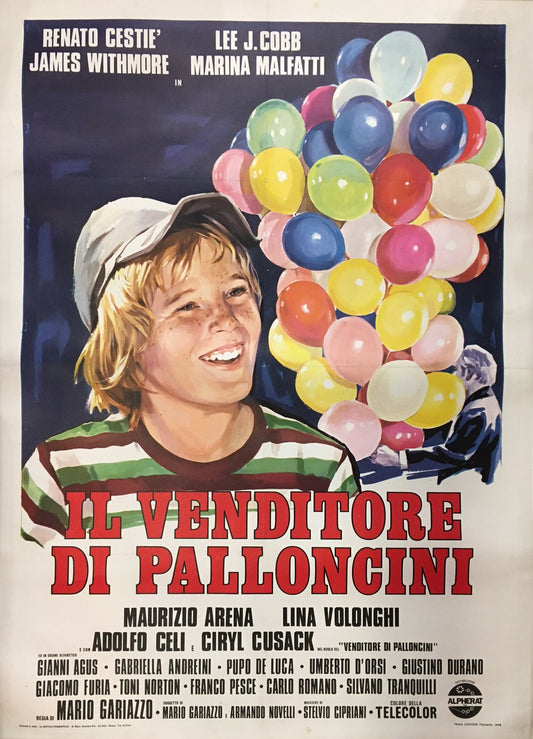 Manifesto Di Cinema Originale D'Epoca Il Venditore Di Palloncini 1974 Tortona4Arte