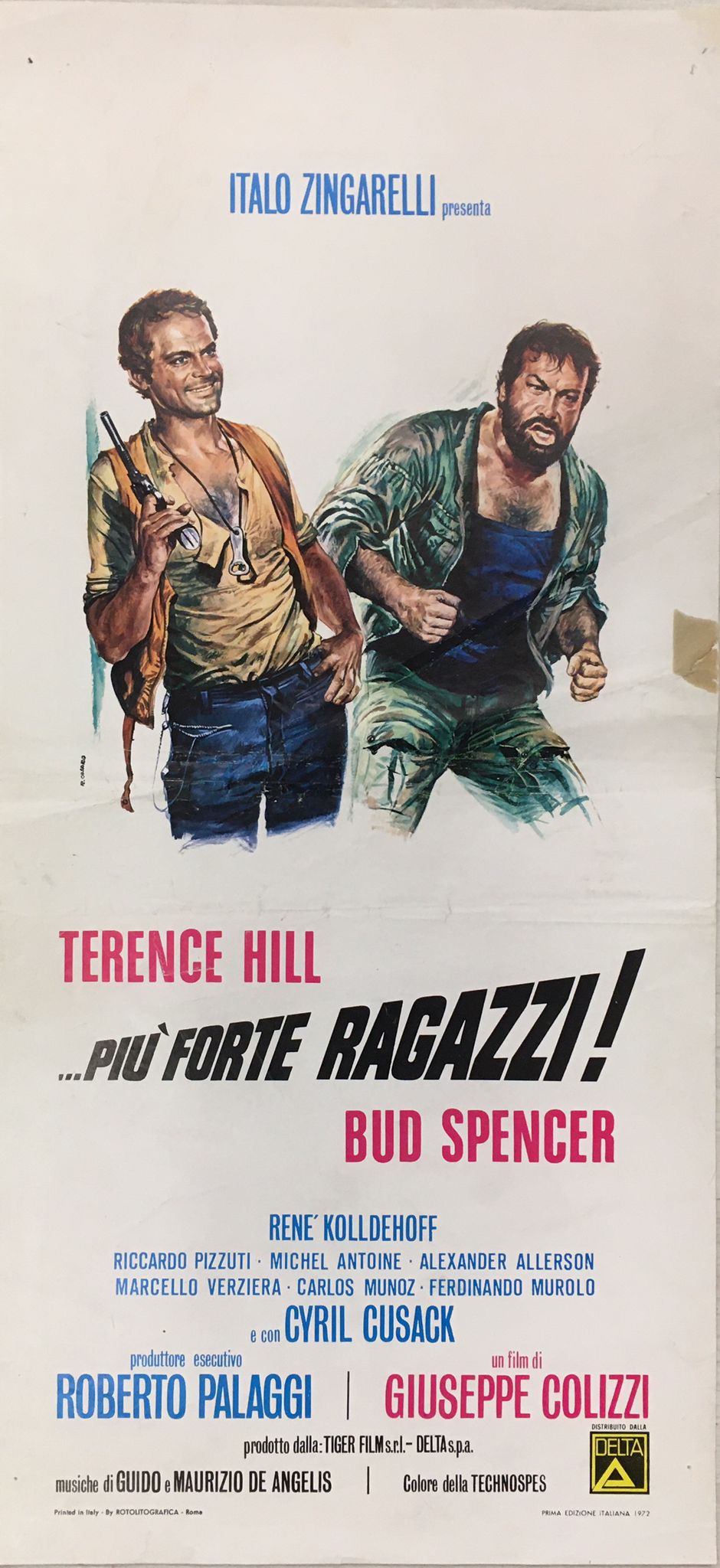 Locandina Di Cinema Originale D'Epoca Più Forte Ragazzi 1972 Tortona4Arte