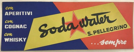 Cartonato Pubblicitario Soda Water Sanpellegrino 1955 Tortona4Arte