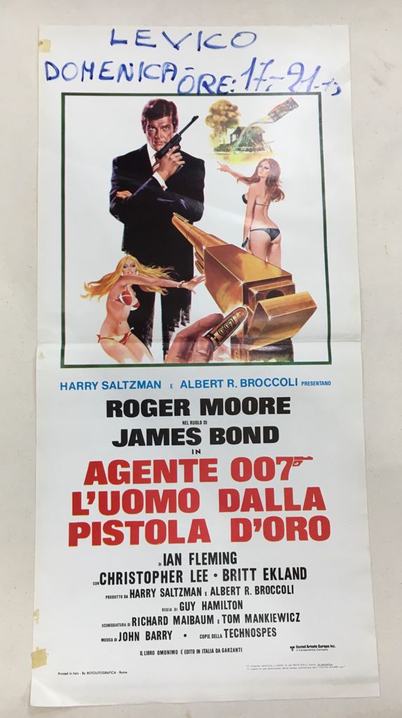 Locandina originale di cinema - Agente 007, L'uomo dalla pistola d'oro