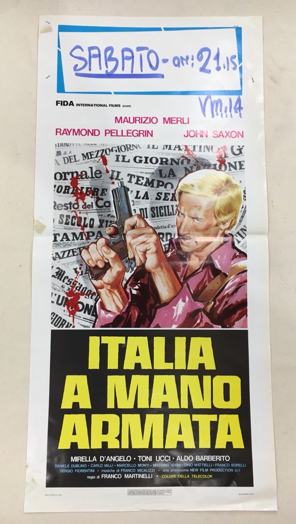 Locandina Di Cinema Originale D'Epoca Italia Mano Armata 1976 Tortona4Arte