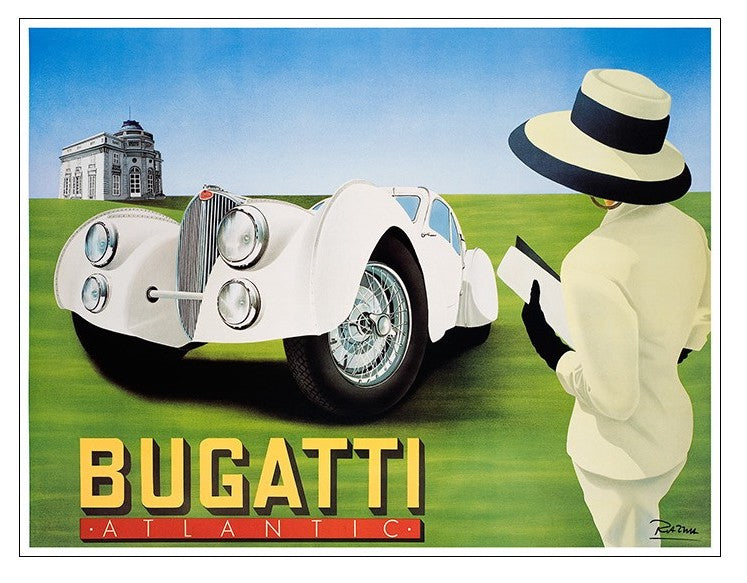 Manifesto Pubblicitario Bugatti Atlantic 1995 (Razzia) Small Tortona4Arte