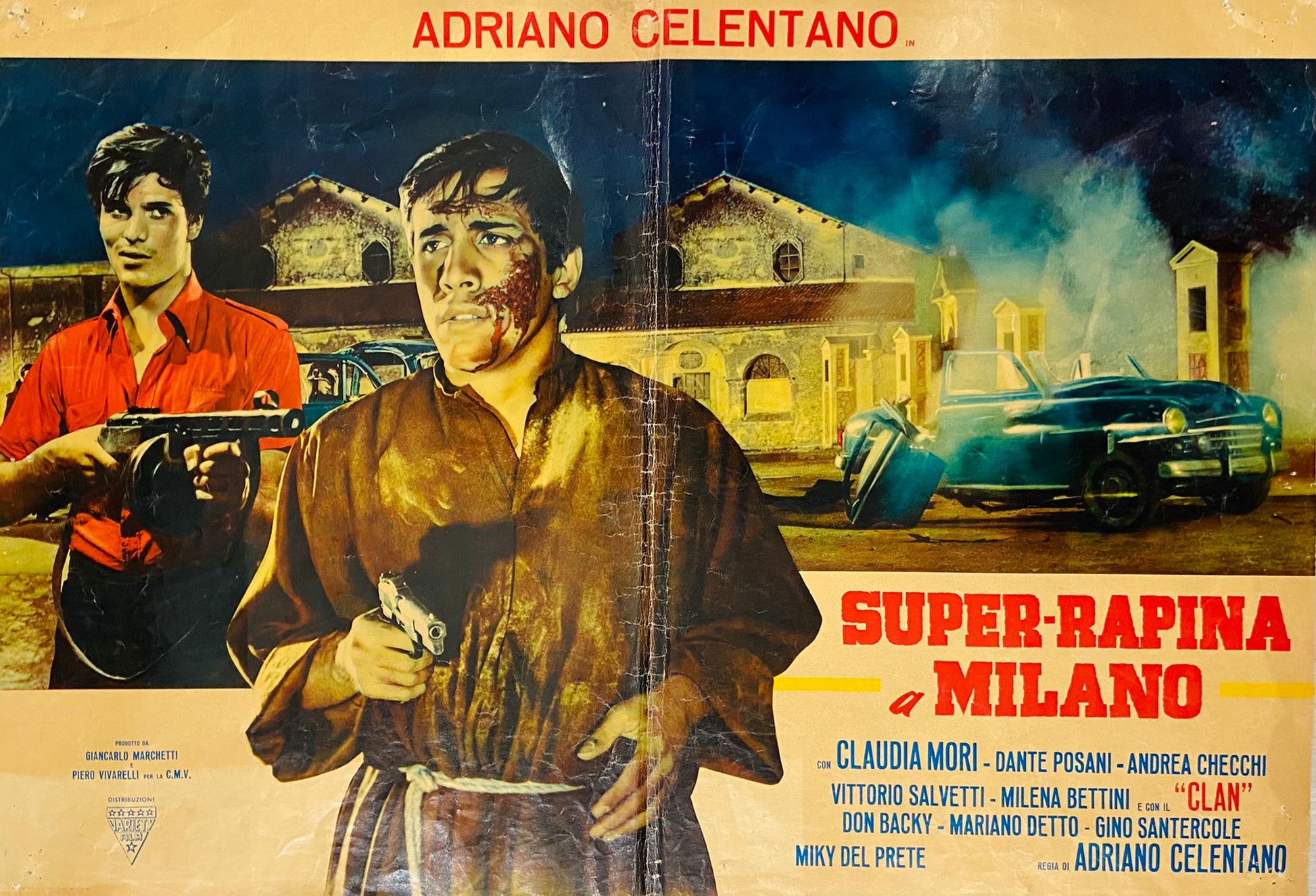 Fotobusta Originale d'Epoca - Super-Rapina a Milano (Adriano Celentano) 1964 Tortona4Arte
