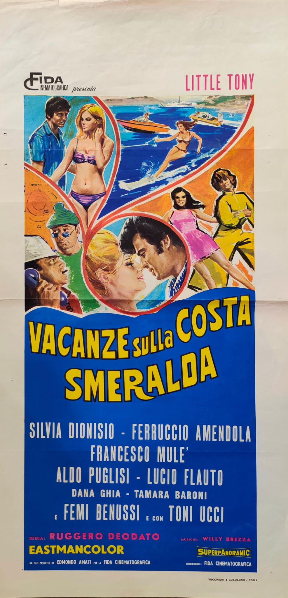 Locandina originale di cinema Vacanze sulla Costa Smeralda 1968 - TUC2336 Tortona4Arte