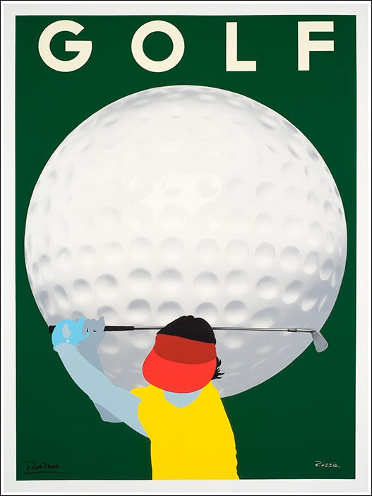 Manifesto Pubblicitario Golf 1982 (Razzia) Tortona4Arte