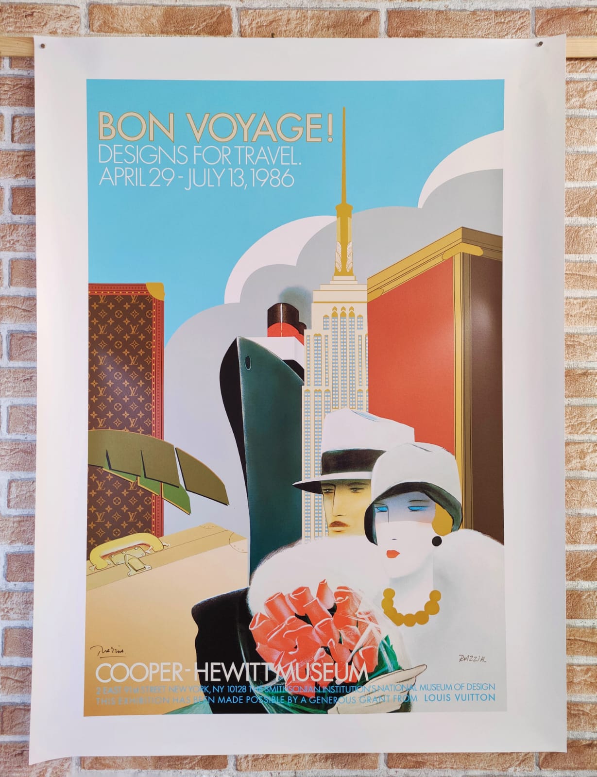 Manifesto Pubblicitario Louis Vuitton Bon Voyage (Razzia) 1986 Tortona4Arte