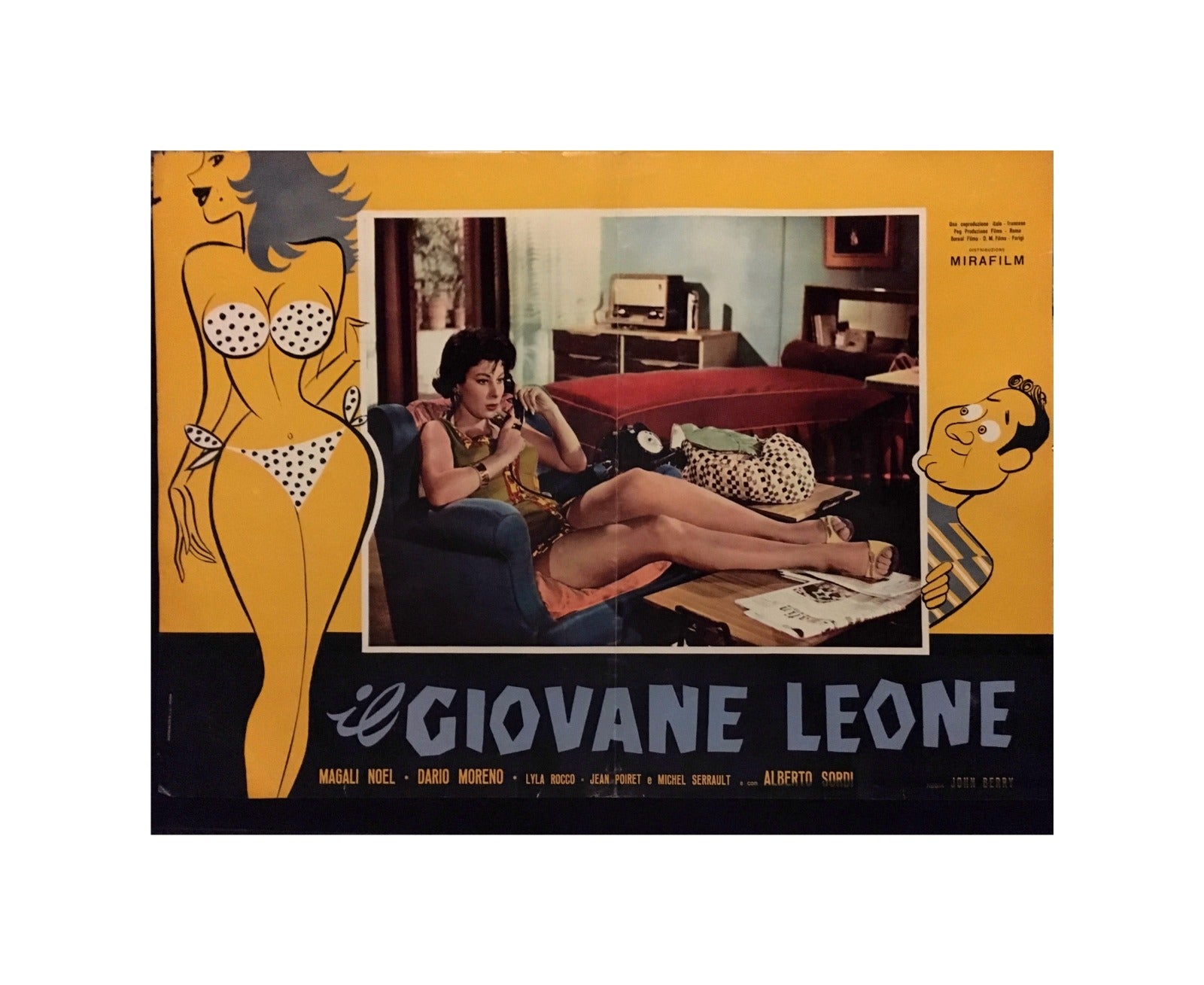 Fotobusta Di Cinema Originale D'Epoca Il Giovane Leone 1959 Tortona4Arte