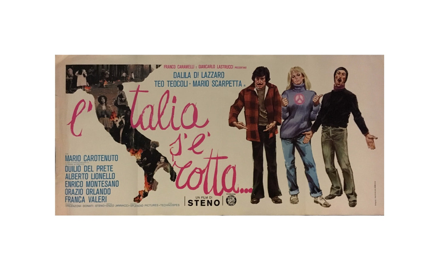 Locandina Di Cinema Originale D'Epoca L'Italia s'è Rotta 1976 Tortona4Arte