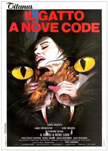 Manifesto Di Cinema Originale D'Epoca Il Gatto A Nove Code 1971 Tortona4Arte