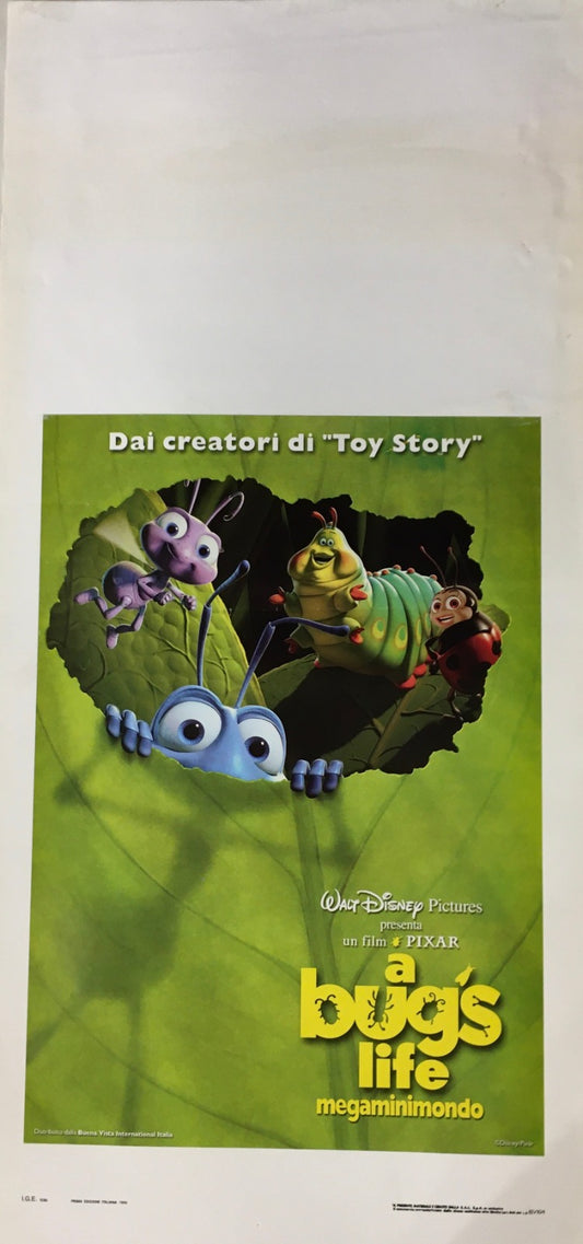 Locandina Di Cinema Originale D'Epoca A Bug's Life (Disney) 1999 Tortona4Arte