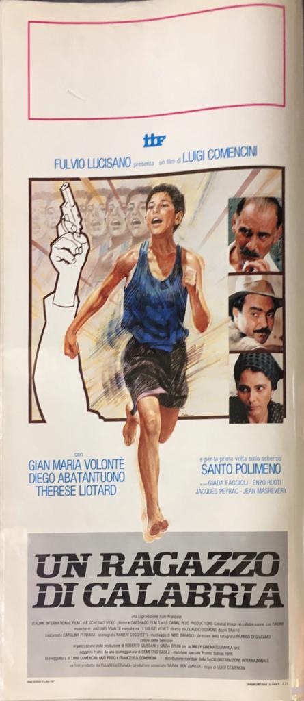 Locandina Di Cinema Originale D'Epoca Un Ragazzo Di Calabria 1987 Tortona4Arte