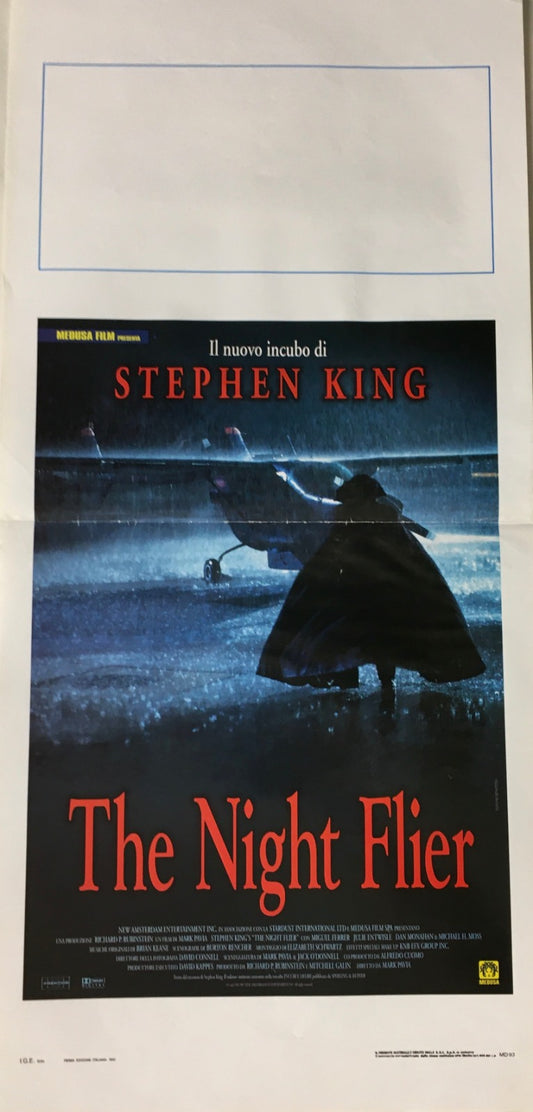 Locandina Di Cinema Originale D'Epoca The Night Flier 1997 (Stephen King) Tortona4Arte