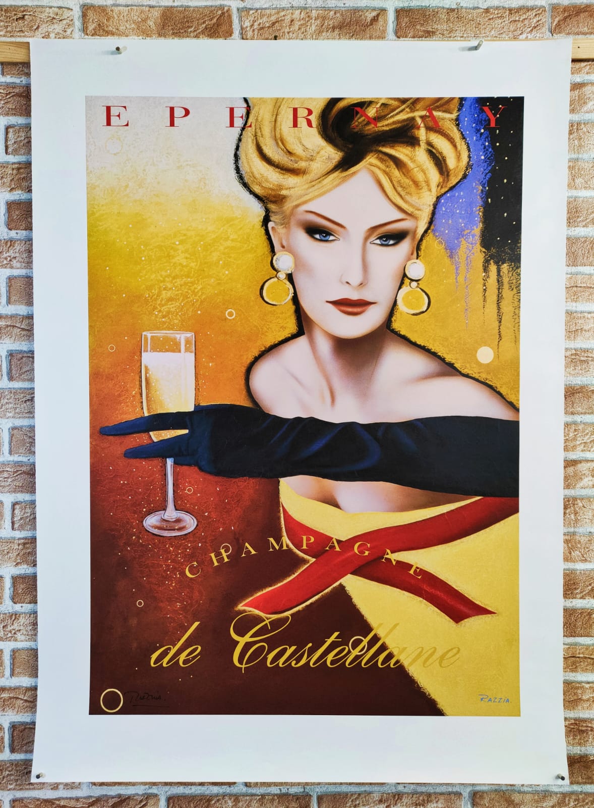 Manifesto Pubblicitario Epernay Champagne (Razzia) Tortona4Arte