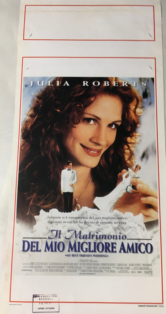 Locandina Di Cinema Originale D'Epoca Il Matrimonio Del Mio Migliore Amico 1997 Tortona4Arte