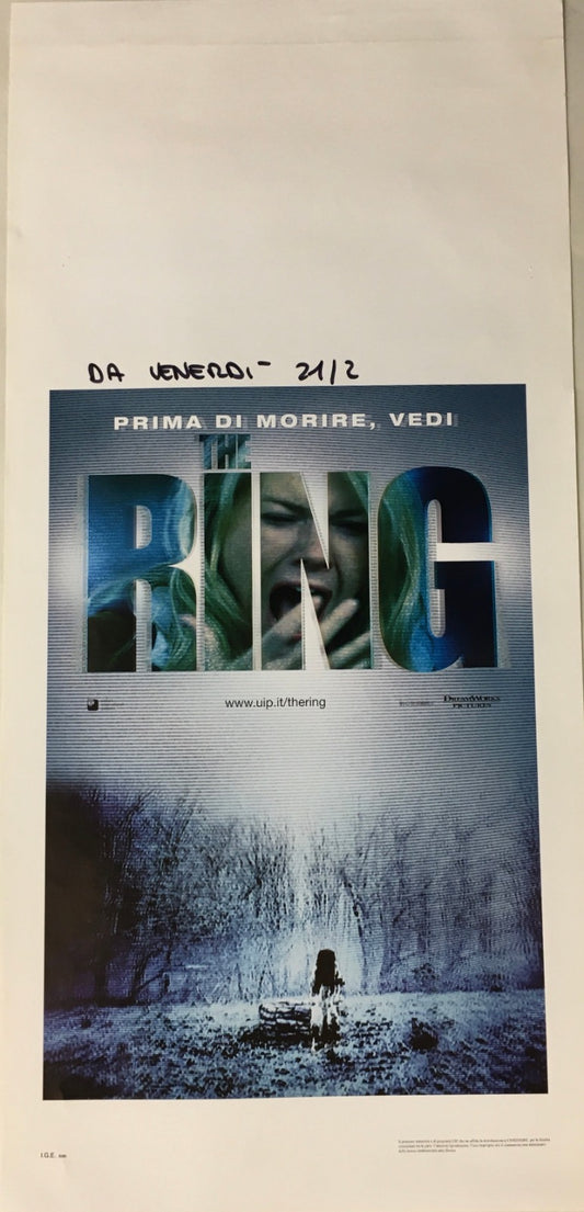 Locandina Di Cinema Originale D'Epoca The Ring 2002 Tortona4Arte