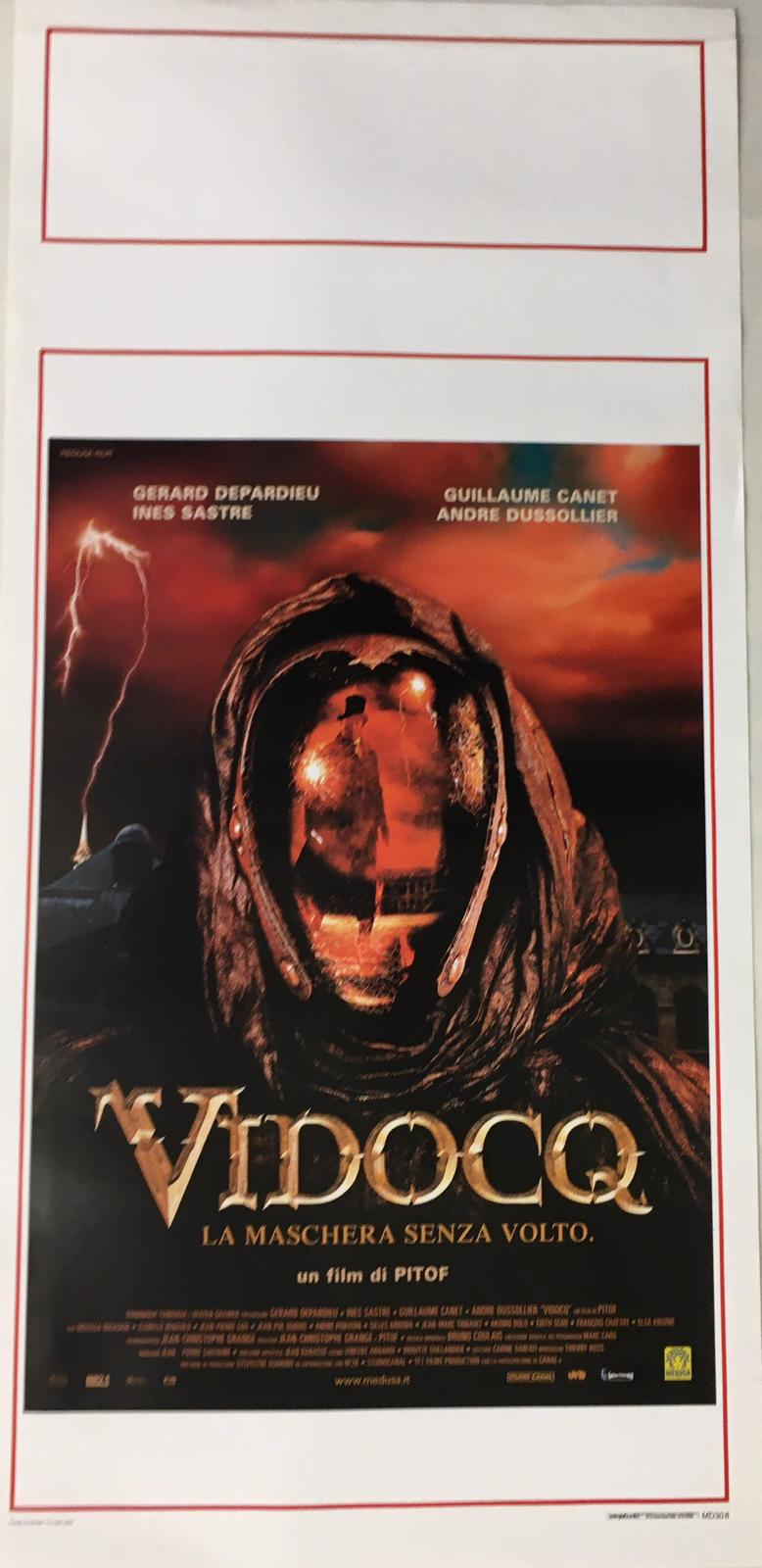 Locandina Di Cinema Originale D'Epoca Vidocq - La Maschera Senza Volto 2002 Tortona4Arte