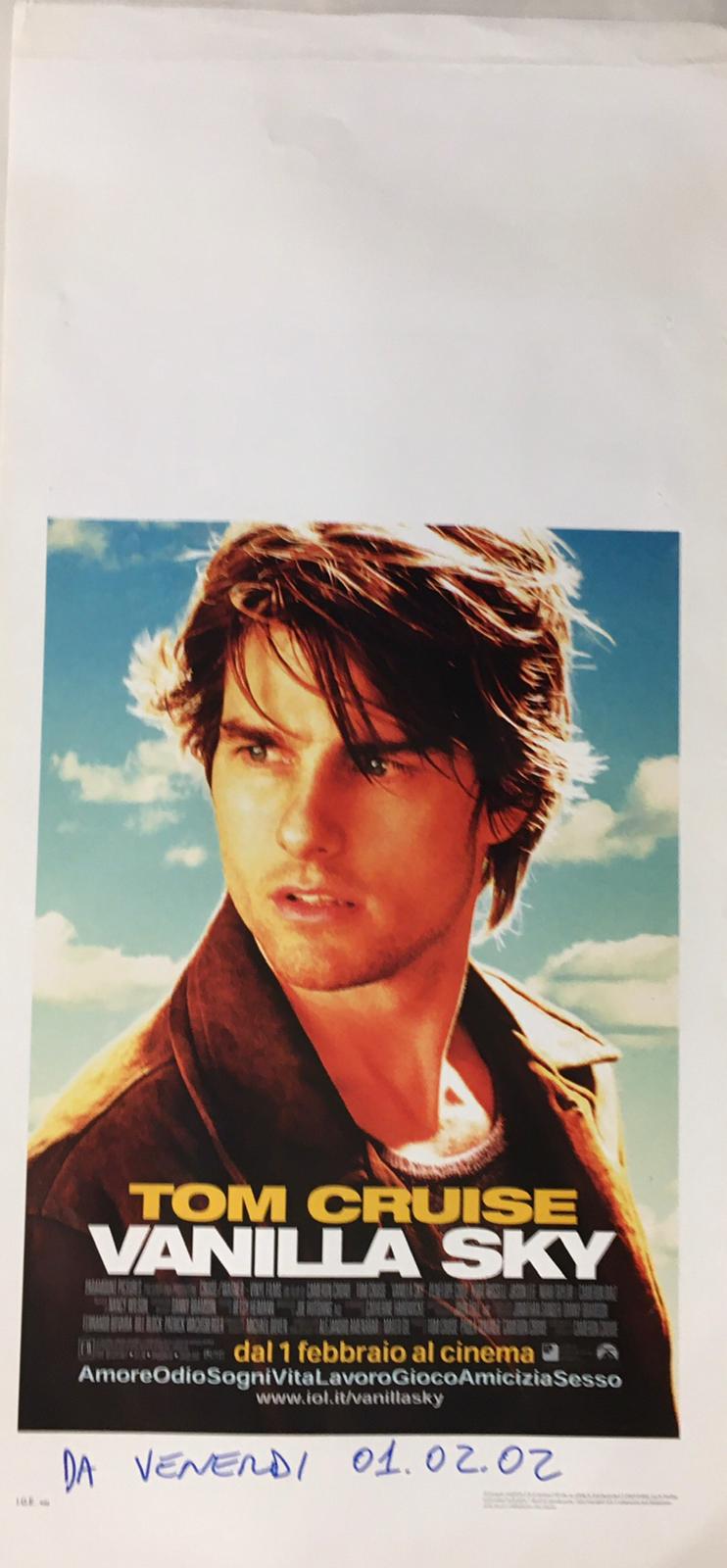 Locandina Di Cinema Originale D'Epoca Vanilla Sky 2001 (Tom Cruise) Tortona4Arte