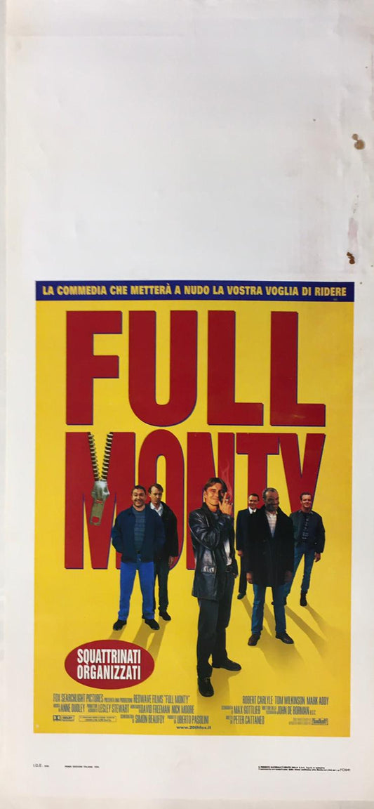 Locandina Di Cinema Originale D'Epoca Full Monty - Squattrinati Organizzati 1998 Tortona4Arte