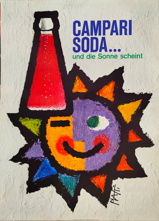 Manifesto originale pubblicitario - Campari Soda