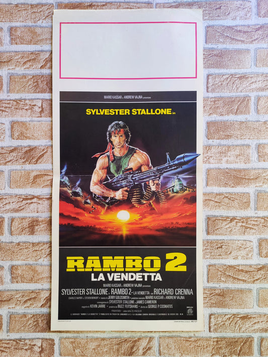 Locandina originale di cinema - Rambo 2 - La vendetta Tortona4Arte