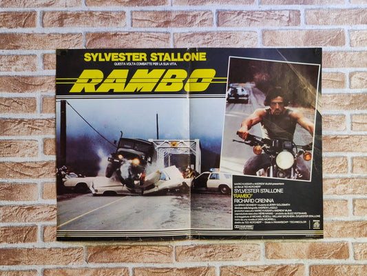 Fotobusta di cinema originale d'epoca - Rambo Tortona4Arte