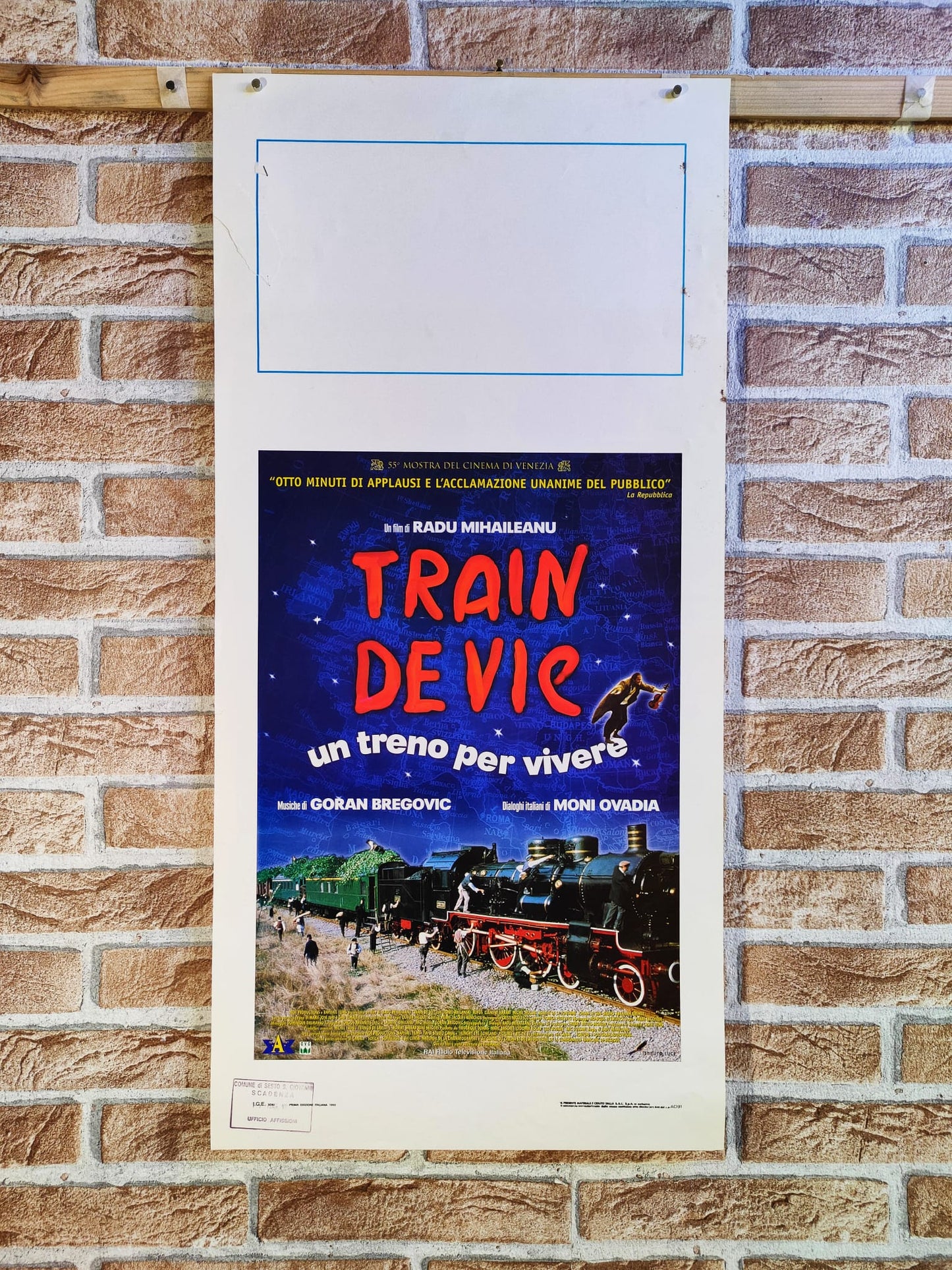 Locandina originale di cinema - Train de vie - Un treno per vivere Tortona4Arte