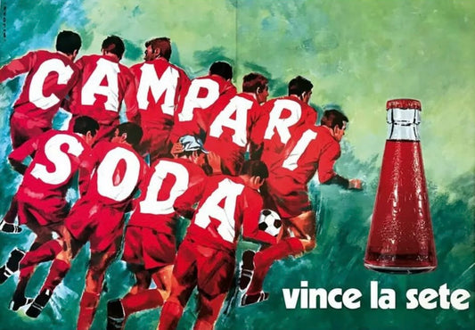 Manifesto pubblicitario Campari Vince La Sete (Squadra di Calcio) Tortona4Arte