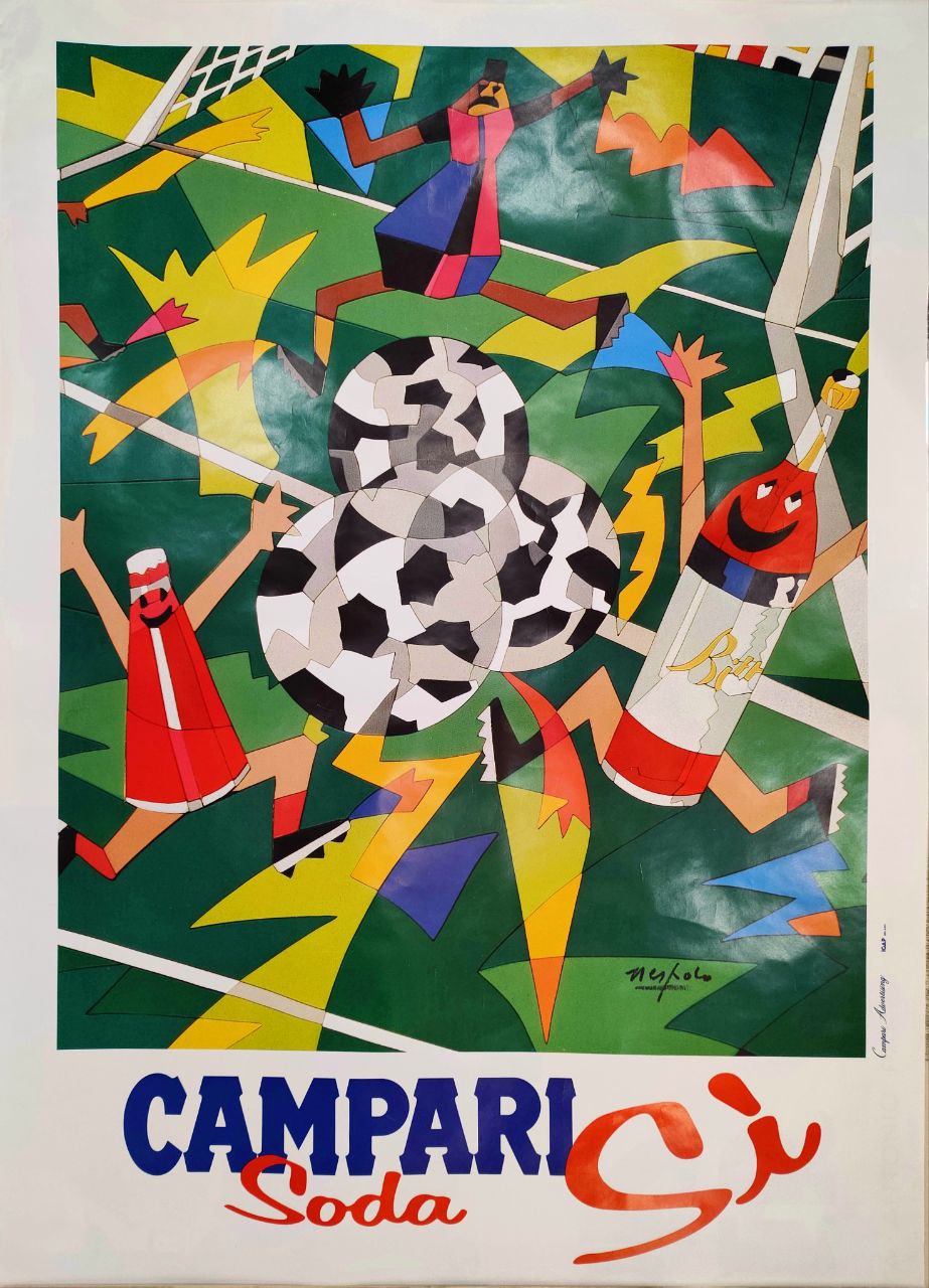 Manifesto originale pubblicitario - Campari Soda Sì Italia 90