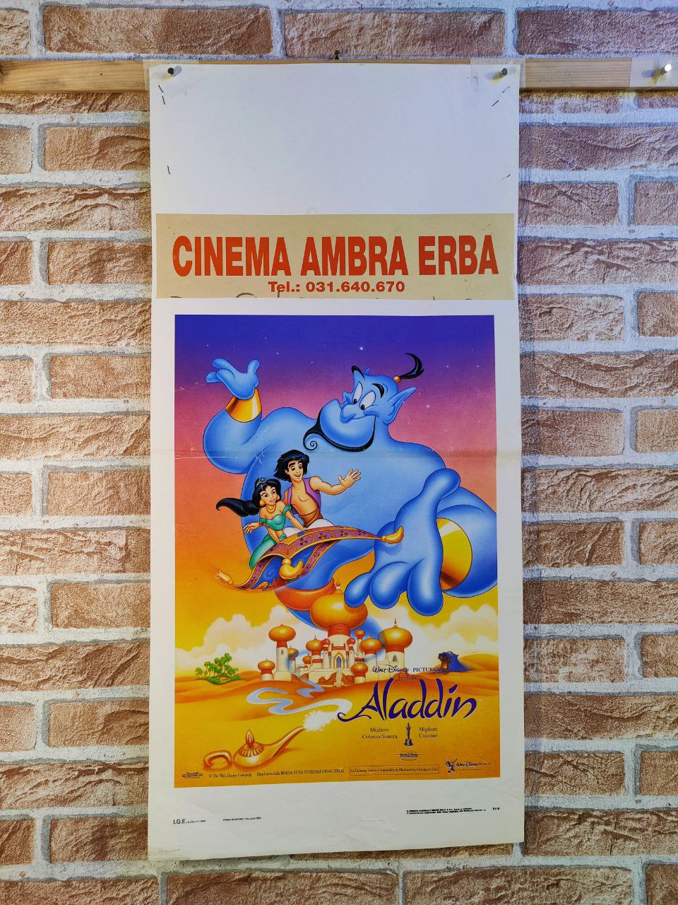 Locandina originale di cinema - Aladdin